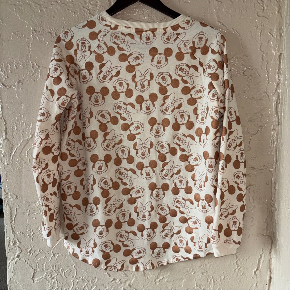 Disney Minnie Mickey Mouse Print Crewneck XL (15-17) - Picture 4 of 6